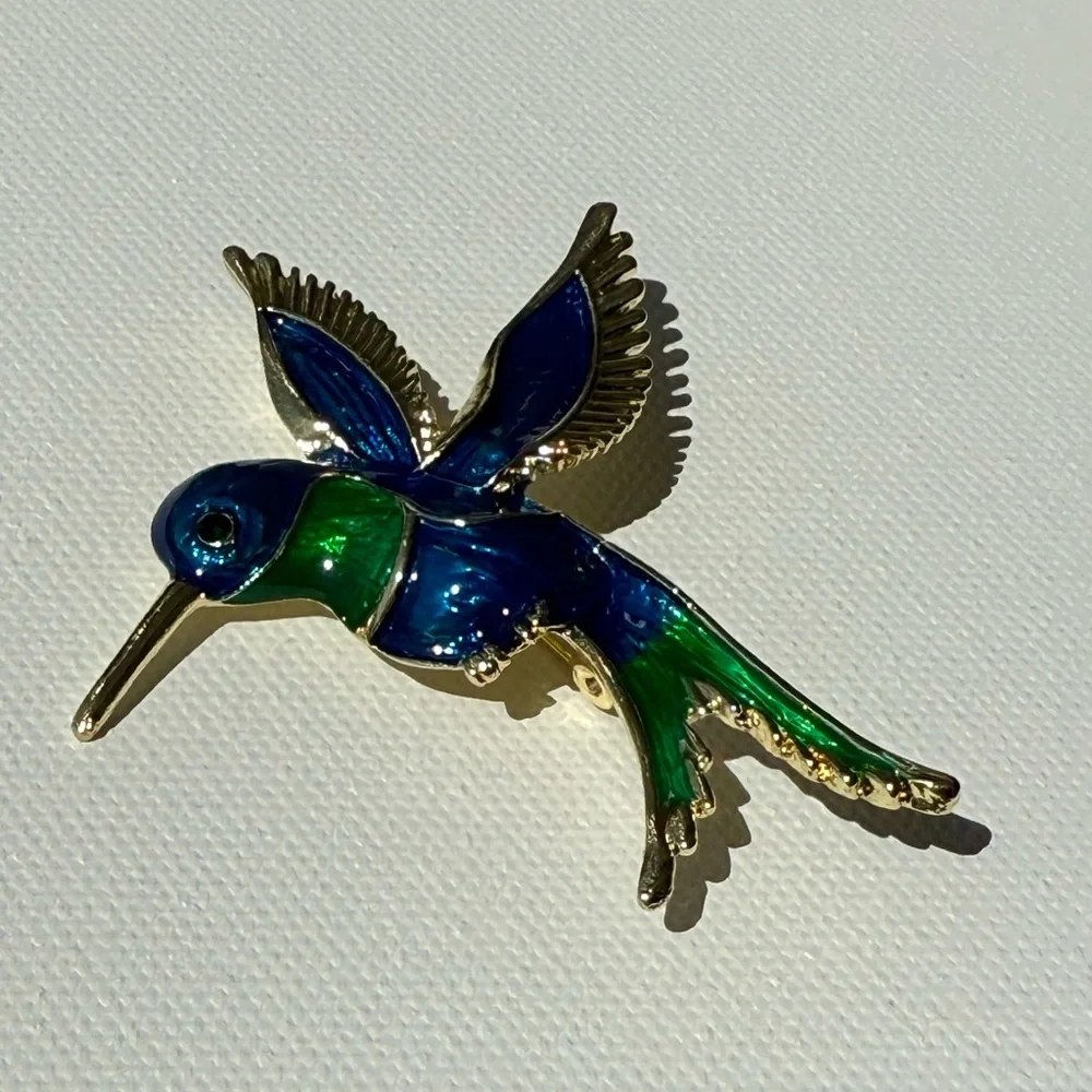 BROOCH Hummingbird Brooch | Enamel Bird Pin Jewelry
Brooch - Picture 7 of 11